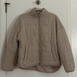Avalanche beige Quilted Puffer Jacket